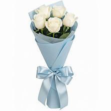 Букет 5 Белых роз Проуд #REPLACE_PRED# Евсеево