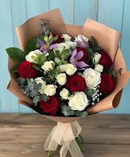 Букет цветов из:  Розы и Альстромерии #REPLACE_PRED# Евсеево