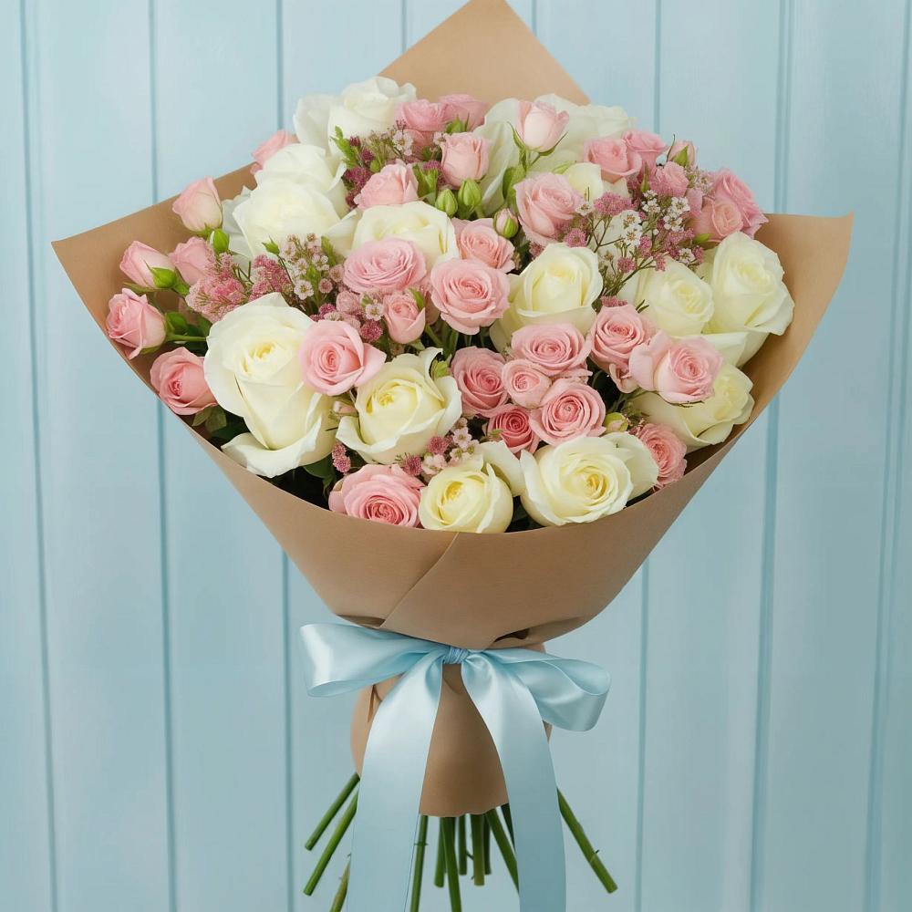 Букет цветов из: Розы в Евсеево