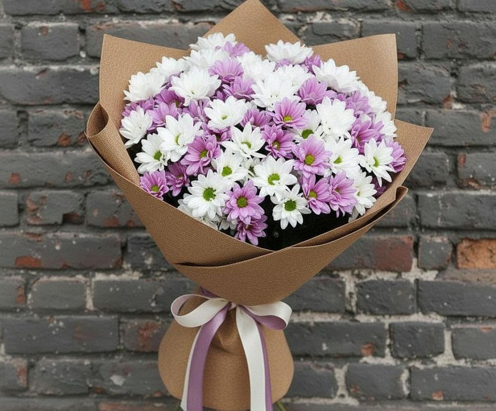 Букет цветов из: Хризантемы в Евсеево