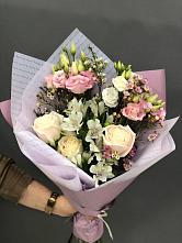 Букет цветов из:  Альстромерии, Розы и Лизиантусы #REPLACE_PRED# Евсеево