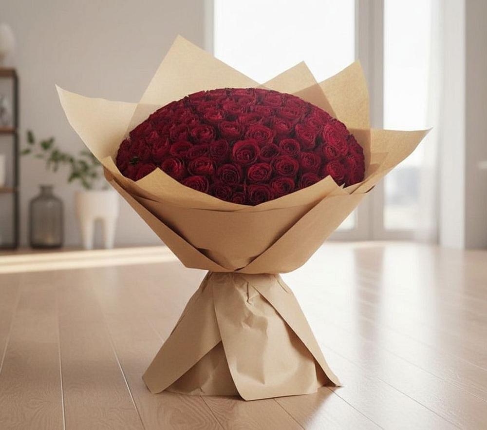 Букет 101 Красная роза в Евсеево