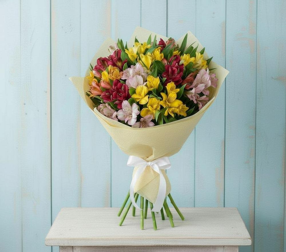 Букет цветов из: Альстромерии в Евсеево