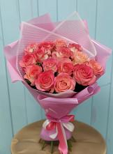 Букет 15 Розовых роз Равель в Евсеево