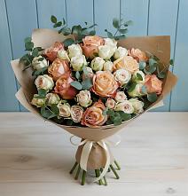 Букет цветов из:  Альстромерии и Розы в Евсеево
