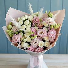 Букет цветов из:  Альстромерии и Розы в Евсеево